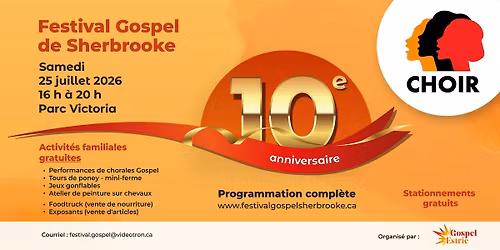Festival Gospel de Sherbrooke - 10e Edition Anniversaire