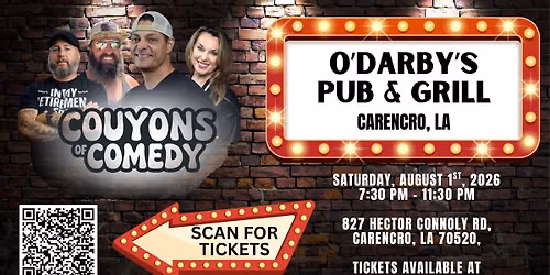 DJ Rhett and the Couyons of Comedy - O'Darby's Carencro