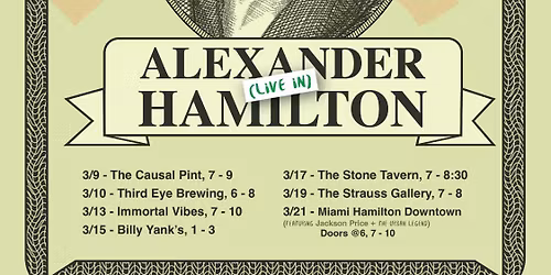 The Alexander (Live in) Hamilton Tour 2026