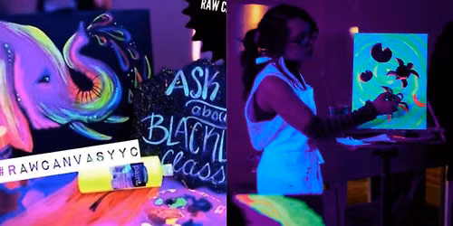 BLACKLIGHT PAINT NIGHT: Raw Canvas Calgary Neon Paint Experience