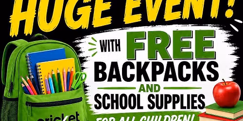 Back To School Event Free Back With School Supplies @Cricket Wireless Riviera Beach 