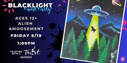 Teen Blacklight Event \u2013 Glow Paint + Stuffed Animal Making (Ages 12+)