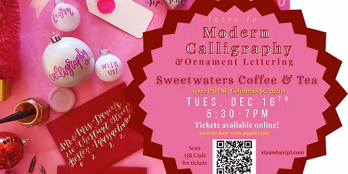 Modern Calligraphy & Ornament Lettering for Beginners at Sweetwaters Coffee & Tea