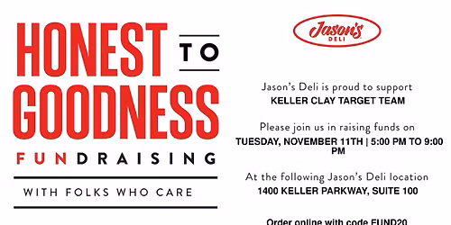 November\u2019s \u201cLet\u2019s Eat\u201d Fundraiser - Jason\u2019s Deli