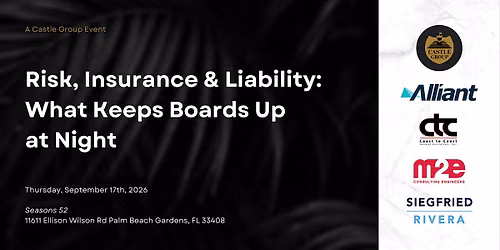 Risk, Insurance & Liability: What Keeps Boards Up at Night