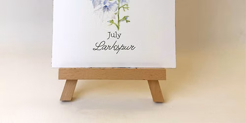 Watercolor Larkspur