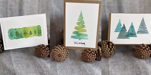 Mindful Watercolour and Doodle Christmas Cards - Create while quieting your busy mind