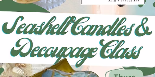 Seashell Candle and Decoupage Tray