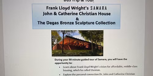 Fort Wayne Art League Bus Trip to Purdue University, West Lafayette, IN