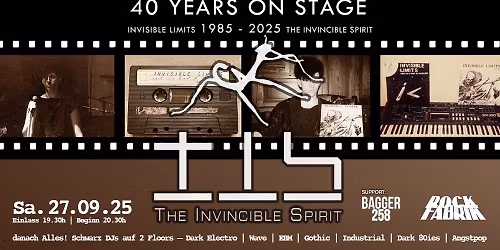 THE INVINCIBLE SPIRIT - 40 Years on Stage + BAGGER 258 + ALLES! SCHWARZ Party | Rockfabrik Augsburg
