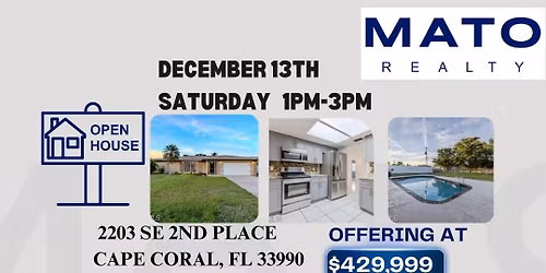 OPEN HOUSE - CAPE CORAL STUNNING HOME