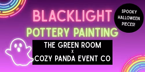Blacklight Pottery Painting with Cozy Panda