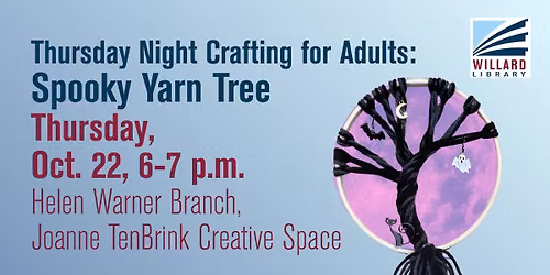 Thursday Night Crafting for Adults: Spooky Yarn Tree