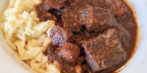 Victoria's German Goulash with Spaetzle