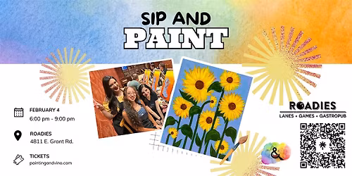 Sunflower Dream Paint and Sip at Roadies