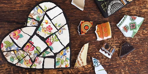 Half day mosaic coaster\/hearts \/birds Taster session 