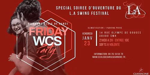 SOIREE WEST COAST SWING  Ouverture L.A swing Festival