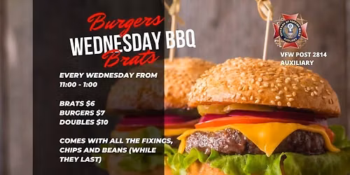 Burger & Brat Wednesdays at the VFW
