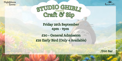 Studio Ghibli Inspired Craft and Sip
