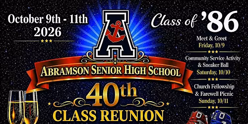 Marion Abramson Senior High Class of '86 Reunion ~ 10\/9 - 10\/11