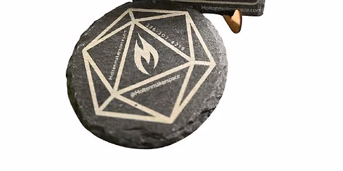 Laser Engraving \u2013 Coaster Set (2) with Molten Makerspace