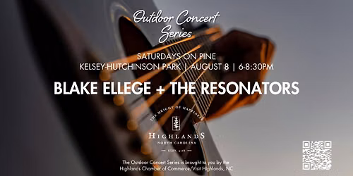 Outdoor Concert Series: Saturdays on Pine with Blake Ellege + The Resonators