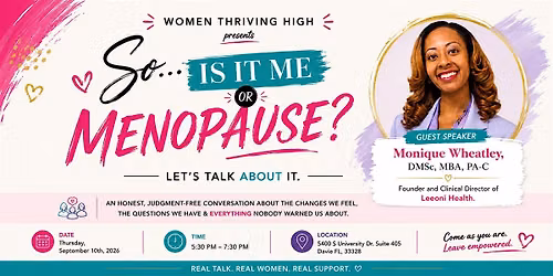 So, Is It Me or Menopause? (In Person Event)