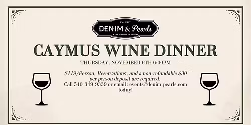 Caymus Wine Dinner