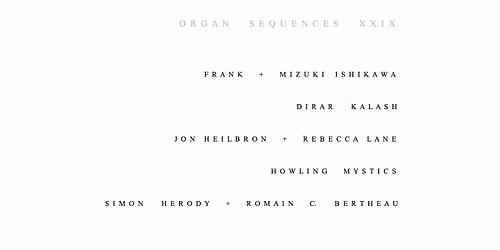 ORGAN SEQUENCES XXIX