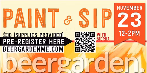 NOVEMBER PAINT N' SIP WITH SIERRA: SUNDAY, NOVEMBER 23, 2025