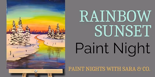 Rainbow Sunset Paint Night