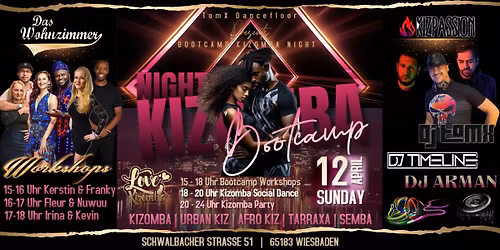 Pure Kizomba Night Party - 3h Bootcamp - Im Wohnzimmer Wiesbaden \/ 3h Workshops \/ 3 Top Kizomba DJ\u00b4s