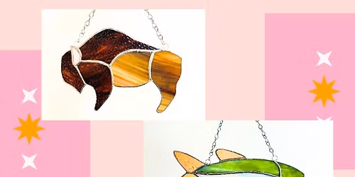 Stained Glass Bison or Trout w\/ Morgan Stained Glass