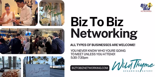 Biz To Biz Networking at The Atlantic Hotel & Spa - Wild Thyme