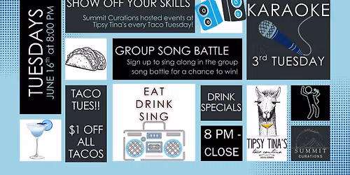 Karaoke + Taco Tuesday at Tipsy Tina's Taco Cantina