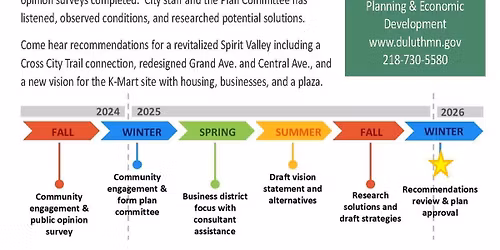 Spirit Valley Core Investment Area Plan Recommendations Review Meeting