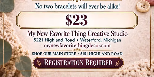 Button Charm Bracelet Workshop with Faith