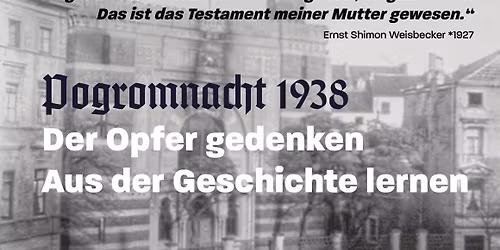 Gedenken an die Pogromnacht 1938 - Synagogenplatz Aachen