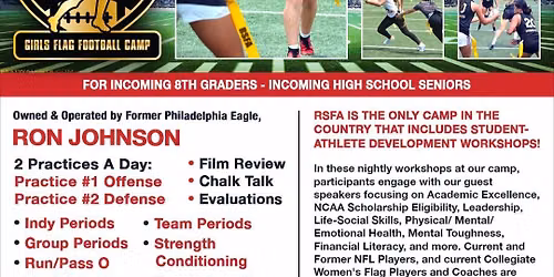 RSFA Girls Flag Football Camp - Ron Johnson