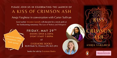 Anuja Varghese Book Launch: A Kiss of Crimson Ash