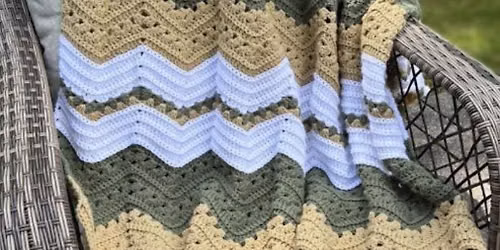 Chevron Crochet throw blanket