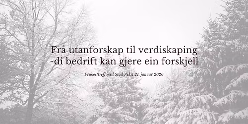 Frukosttreff: Fr\u00e5 utanforskap til verdiskapning