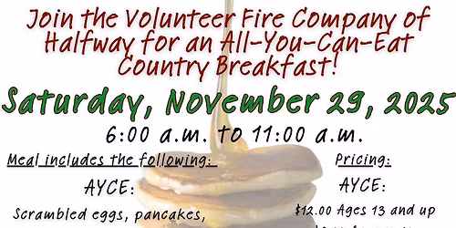 2025 AYCE COUNTRY BREAKFAST