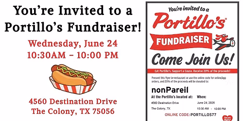 Portillo's Fundraiser Supporting nonPareil