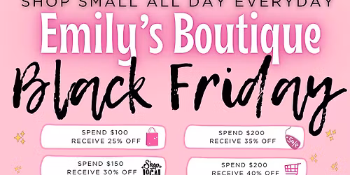 Emily's Boutique BLACK FRIDAY SALE! 