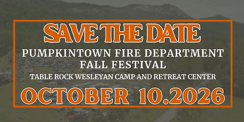 Pumpkintown Fire Department Fall Festival 2026