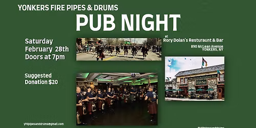 Pub Night with the Yonkers Fire Pipes & Drums