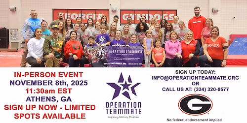 UGA GYMNASTICS TEAMS UP WITH OPERATION TEAMMATE