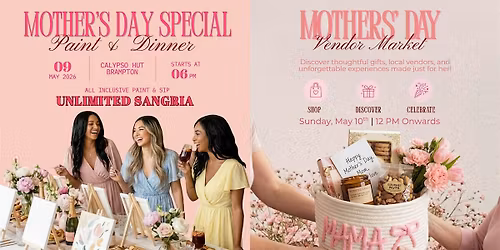 Mother\u2019s Day Paint & Sip Dinner | Calypso Hut Brampton