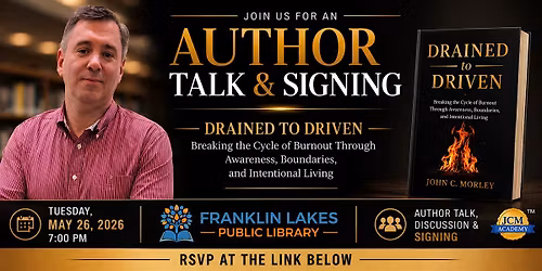 Drained to Driven: Author Talk & Signing at Franklin Lakes Public Library